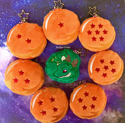 Mystic Dragon and Balls Keychains