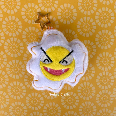 Flying Egg Ghost Keychain